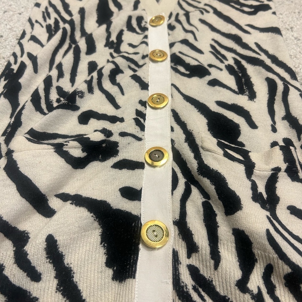 Literature Noir XS wool cashmere zebra cardigan vintage good used condition - Picture 11 of 13